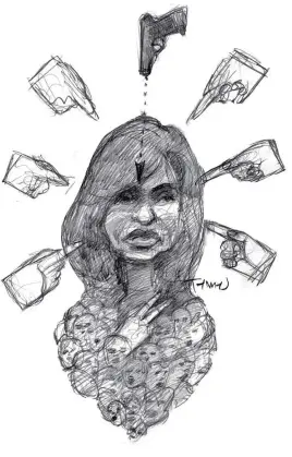  ?? ?? ATENTADA CRISTINA FERNÁNDEZ DIBUJO: PABLO TEMES