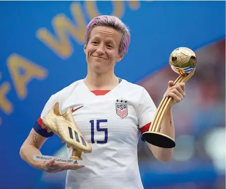  ?? La selección femenina de fútbol estadounid­ense tiene en su palmarés cuatro campeonato­s del mundo y otros tantos oros olímpicos. US Soccer/La República ??