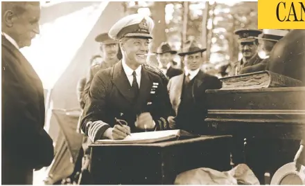  ?? ERNEST BROOKS / CENTRAL PRESS / GETTY IMAGES FILES ?? Edward, then Prince of Wales, visits Halifax during his royal tour in 1919. An unflatteri­ng letter he wrote during the trip is going up for auction.