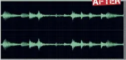  ??  ?? Graph 2. Exodus movie soundtrack after cleaning with VCRS. Sound file at www.avhub.com.au/G2SD AFTER