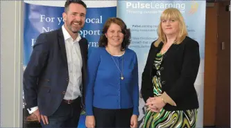  ??  ?? At the launch of The Kerryman Business Awards 2016 were Jim Breen and Anne Marie Brosnan of Pulse Learning with Siobhan Murphy, Advertisin­g and Marketing Manager of The Kerryman.