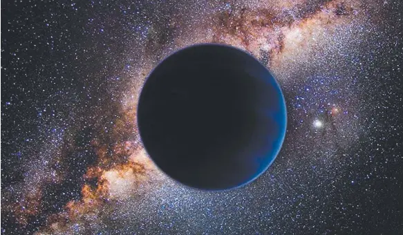  ??  ?? An artist’s impression of the mysterious Planet 9 that could be lurking somewhere out there.