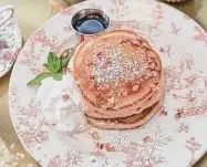  ?? Little Hen ?? Take breakfast up a notch with rose petal pancakes.