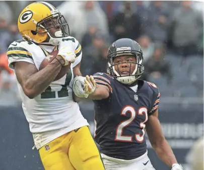  ?? HOFFMAN/MILWAUKEE JOURNAL SENTINEL MARK ?? Chicago Bears cornerback Kyle Fuller finished third in the NFL with 22 pass breakups last season.
