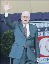  ?? AP FILE PHOTO ?? In this Sunday, July 24, 2016, file photo, National Baseball Hall of Famer Jim Bunning arrives for an induction ceremony at the Clark Sports Center in Cooperstow­n, N.Y.