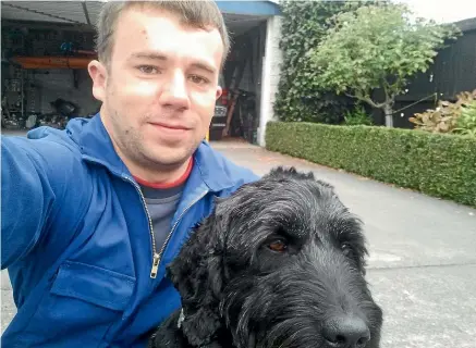  ??  ?? Matthew Dow’s pet dog Whiskey was a rescue from the Nelson SPCA. The ‘‘gentle soul’’ and animal lover was killed by a driver affected by methamphet­amine, and his family say they feel ‘‘hugely let down’’ by the judicial process.