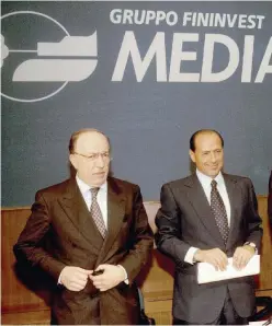  ?? Ansa ?? Television­e Fedele Confalonie­ri, presidente di Mediaset, e Berlusconi