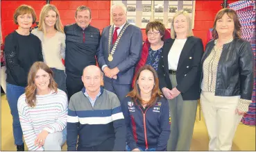  ?? (Pic: John Ahern) ?? At last Saturday’s launch of ‘Cork’s Fittest Superstars’ in Kildorrery, were back, l-r: Siobhan Skinner, Louise O’Brien, Davy Fitzgerald, Cllr. Frank O’Flynn (Mayor of County Cork), Marie Collins, Rose Carroll and Eileen Harrington; Front, l-r: Mairead Foley, Eamonn McCarthy and Sherry Collins.