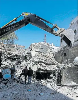  ?? AFP ?? Destrozos. Los trabajos de remoción de escombros en Damasco.