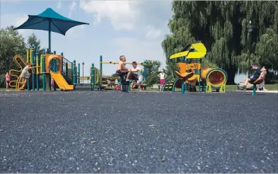  ?? JULIE JOCSAK
THE ST. CATHARINES STANDARD ?? Shown is the rubberized surface of the playground at Lakeside Park inSt. Catharines.