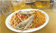  ?? CARRIE SHEPHERD ?? Sicily's regional specialtie­s include fish couscous and Busiate alla Trapanese, a twisty pasta with red pesto.