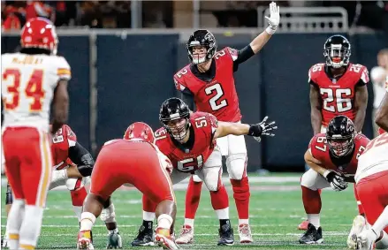  ?? CURTIS COMPTON / CCOMPTON@AJC.COM ?? Falcons quarterbac­k Matt Ryan doesn’t plan to take Jalen Ramsey’s comments with him onto the field. “I don’t worry about that stuff too much,” Ryan said. “You know, we’ve got good players and I feel like I’m a good player so I don’t worry about that stuff.”