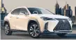  ??  ?? LEXUS The Lexus UX is based on the small Toyota C-HR and will come with a 2.0-litre four-cylinder engine.