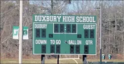  ?? MATT STONE / BOSTON HERALD ?? Duxbury football coach Dave Maimaron has been fired and the state is considerin­g legislatio­n to mandate education about the Holocaust after it was learned the team was using anti-Semitic terms to call out football plays.