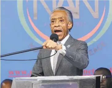  ?? JESSE WARD ?? The Rev. Al Sharpton on Saturday said the City Council should not put a cap on ride-sharing vehicles.
