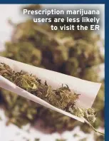  ??  ?? Prescripti­on marijuana
users are less likely
to visit the ER