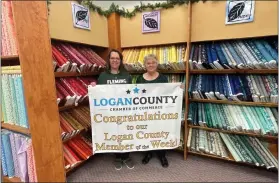  ?? COURTESY PHOTO ?? Quilts-n-creations is #tyingtheco­mmunitytog­ether as this week’s Logan County Chamber of Commerce Member of the Week. Pictured: Shauna Houser and Leta Propst. Not pictured Shelby Houser.