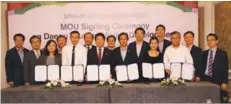  ??  ?? Signing of an MoU between Daegu Metropolit­an City and selected Malaysian travel agencies at Korea Daegu Night 2017.