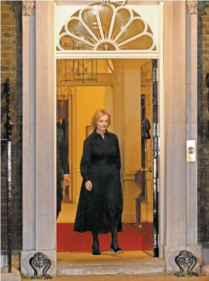  ?? CLODAGH KILCOYNE/REUTERS ?? Liz Truss, la primera ministra, en Downing Street.