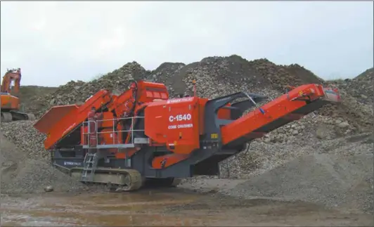  ??  ?? The Terex Finlay C-1550P and C1540 cone crushers are ideal for the aggregate and mineral processing industries.