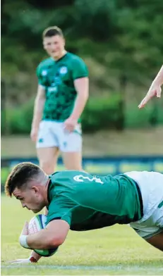  ?? ?? Try time: James McCormick dives over to score for