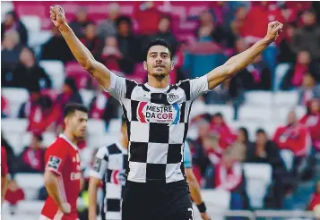  ??  ?? Lucas apontou quatro golos em 27 jogos com a camisola axadrezada