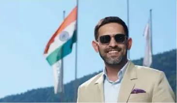 ?? ?? Vikrant Massey wishes every Indian: ‘A glorious 75 years of our independen­ce to us all.’