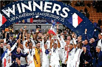  ?? ?? DRAMÁTICO. Francia ganó la Nations League con un gol en los últimos minutos de Mbappé y heredó el trono de Portugal.