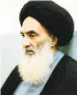  ?? AFP / Getty Images ?? Grand Ayatollah Ali Sistani’s edict supports the prime minister.