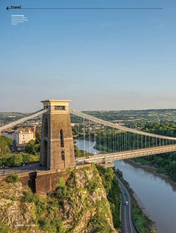  ??  ?? IN SUSPENSE:
The iconic Clifton Suspension Bridge over the Avon Gorge