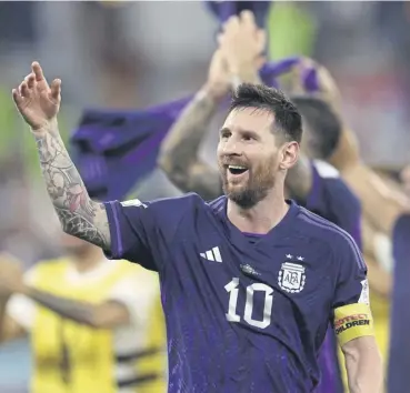  ?? ?? Lionel Messi is tonight hoping to guide Argentina into the quarter-finals of the World Cup