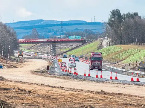  ??  ?? ON THE WAY: Work has started on the A9 dualling between Luncarty and Pass of Birnam, despite completion fears.