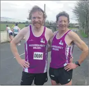  ?? ?? Damien Holian and Willie O’Donoghue who ran the county intermedia­te 8k last Sunday in Ballyneale.