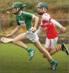  ??  ?? Ian Blake of Duffry Rovers is chased by Fionn Walsh.