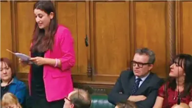  ??  ?? Labour’s Tom Watson abandoned the front bench to sit with Miss Berger and Miss Smeeth