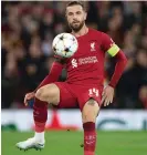  ?? Getty Images ?? Jordan Henderson of Liverpool /