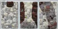  ??  ?? Conway artist Deborah Kuster’s fiber creation Molted Memories measures 22 by 49 inches.