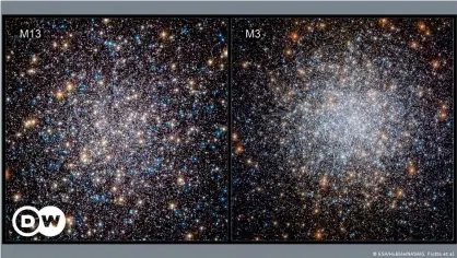  ??  ?? Vistas del Hubble los cúmulos globulares M13 (2010) y M3 (2019)