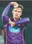  ??  ?? Cameron Boyce playing for Hobart in the BBL.