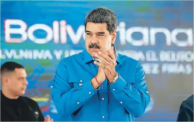  ?? FOTO: AFP ?? El gobierno de EE UU Acusó A Maduro de pagar miles de dólares para impedir que Guaidó esté en el poder. El mandatario venezolano ofreció una Conferenci­a para desmentir la denuncia.