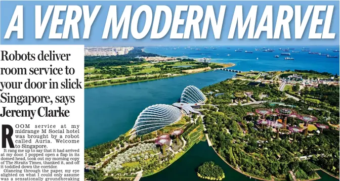  ??  ?? In bloom: Singapore is full of astonishin­g botanical parks such as the 250-acre Gardens by the Bay, above