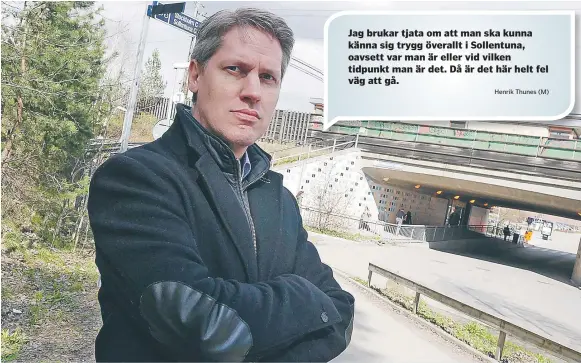  ?? FOTO: PAULINE CEDERBLAD ?? SKÄRA NED. ”Det är helt fel”, konstatera­r Henrik Thunes (M).