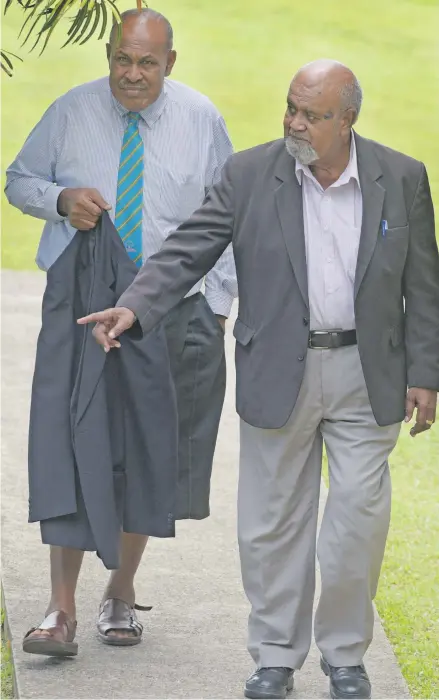  ?? Photo: Ronald Kumar ?? Ifereimi Vasu and Peniasi Kurivitu Kunatuba were found not guilty by the High Court in Suva yesterday.