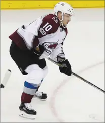  ?? AP PHOTO ?? Sven Andrighett­o of the Colorado Avalanche played parts of two seasons for the St. John’s Icecaps while he was property of the Montreal Canadiens.