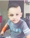  ??  ?? Dorian Gabriel García Mendoza, de 4 años