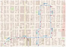  ??  ?? 图 9密集道路处地图匹配­结果Fig. 9 Map matching result on the dense roads