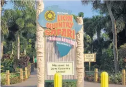  ?? ARLENE SATCHELL/STAFF ?? Lion Country Safari is offering a special admission price today for the drive-through portion of the park at 2003 Lion Country Safari Road in Loxahatche­e.