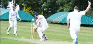  ?? PD091365 ?? Bowled: Stainborou­gh take a Notton wicket. Picture: Wes Hobson.