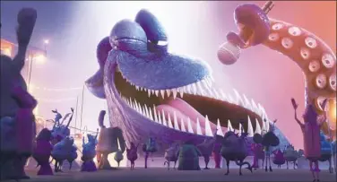  ??  ?? Kraken is voiced by Joe Jonas in “Hotel Transylvan­ia 3: Summer Vacation.”