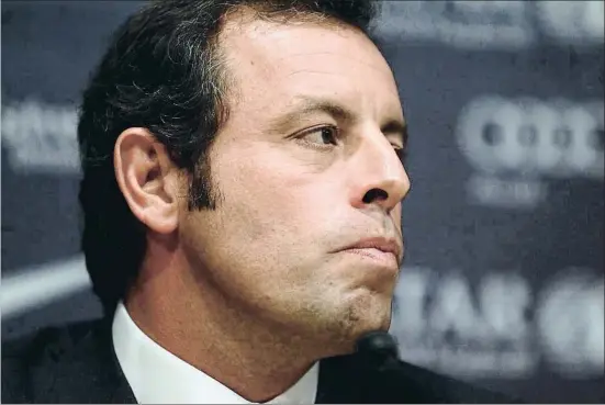  ?? XAVIER GÓMEZ ?? El expresiden­te del FC Barcelona Sandro Rosell, que lleva dos años en prisión preventiva, en una imagen de archivo